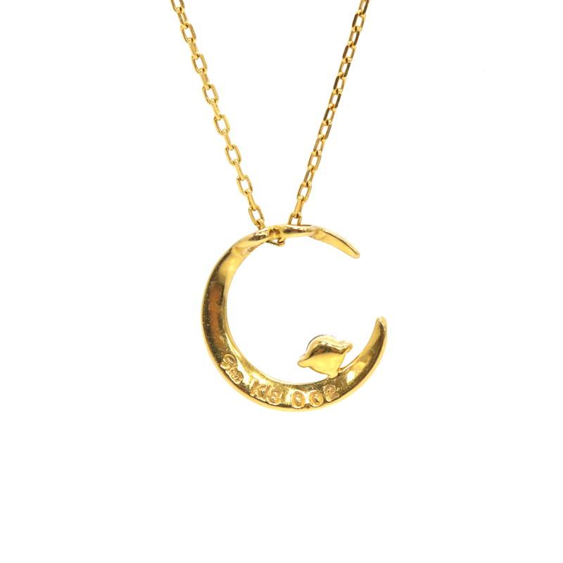 ゴールデンヒーラー　ムーン　月　虹入　スタンド付き STAR JEWELRY（スタージュエリー） ムーンネックレス ダイヤモンド