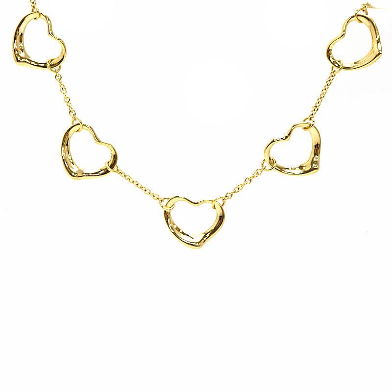 ティファニー　TIFFANY　オープンハート　5連　ネックレス Elsa Peretti Tiffany&Co. ティファニー エルサ・ペレッティ 5連
