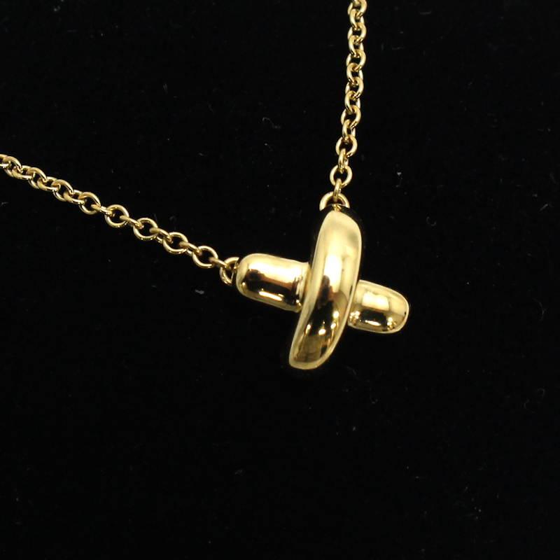 TIFFANY&Co.（ティファニー） クロスステッチ ネックレス K18 18金