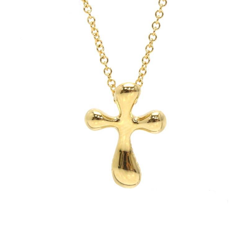 TIFFANY&Co.（ティファニー） K18YGスモールクロスネックレス エルサ 
