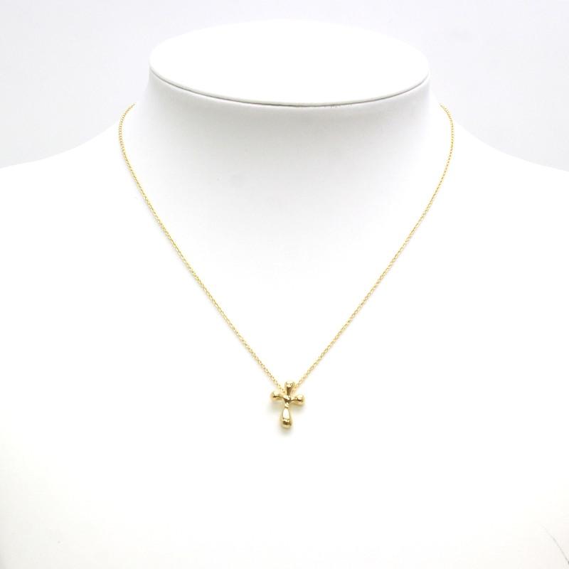 TIFFANY&Co.（ティファニー） K18YGスモールクロスネックレス エルサ 