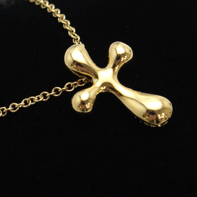 TIFFANY&Co.（ティファニー） K18YGスモールクロスネックレス エルサ 