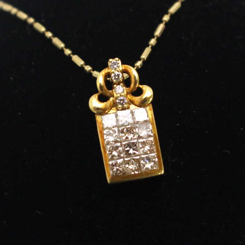 K18ダイヤモンド デザイン ネックレス 0.36ct ゴールド 18金 全長約 