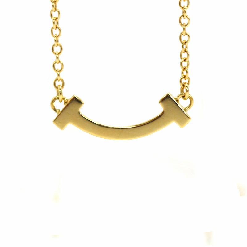 Tiffany T Tiffany&Co. ティファニー Tスマイルミニネックレス 18金