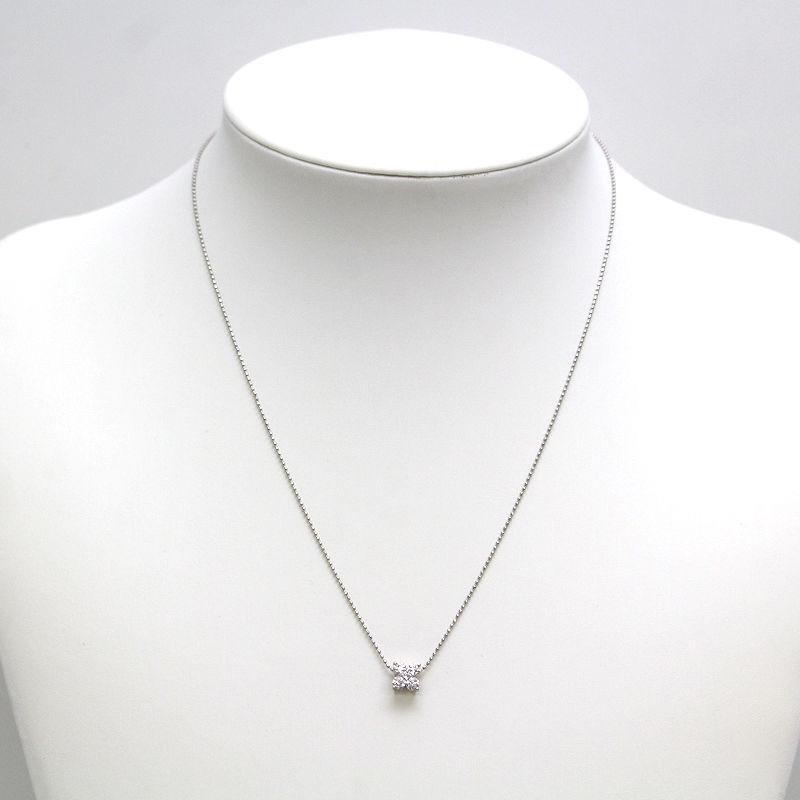 Pt850 Pt900 ダイヤモンドネックレス 約45cm 0.497ct 0.03ct プラチナ