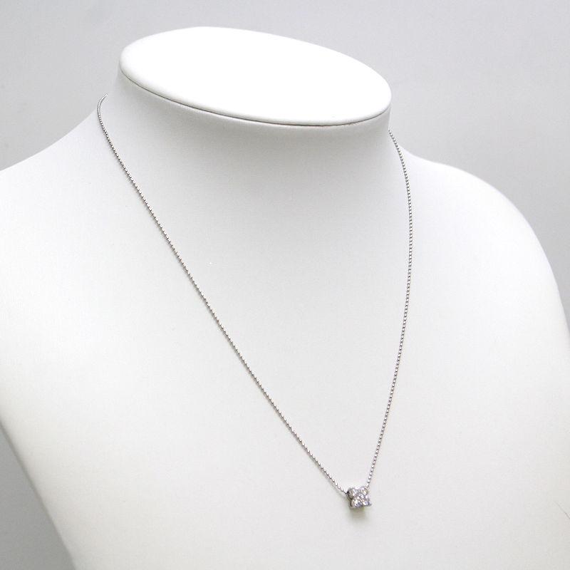 Pt850 Pt900 ダイヤモンドネックレス 約45cm 0.497ct 0.03ct プラチナ 