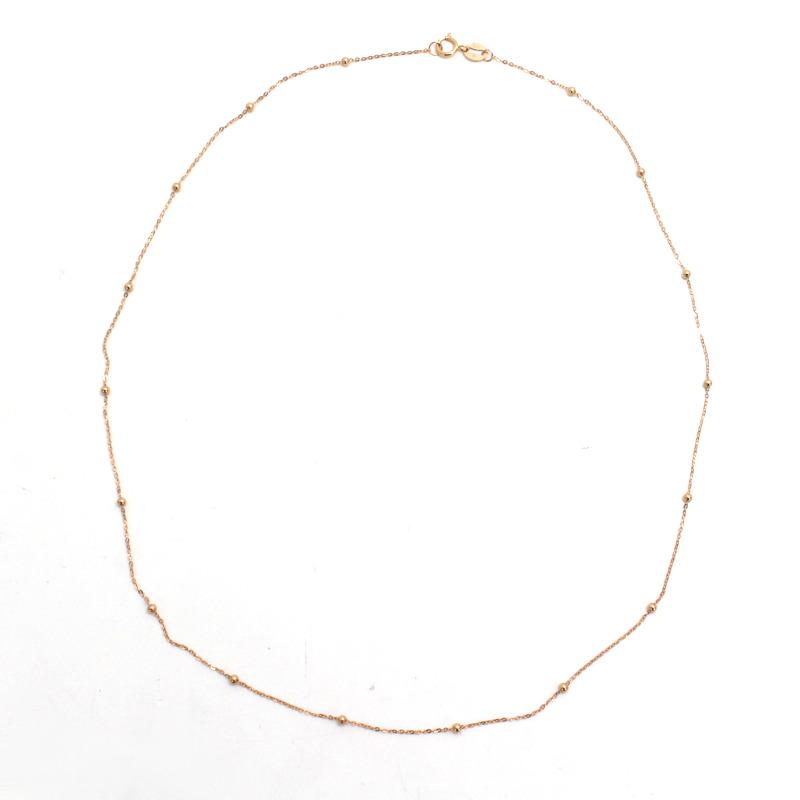 チェーンネックレス 18金 ピンクゴールド K18PG 40cm 0.9g 31816_2