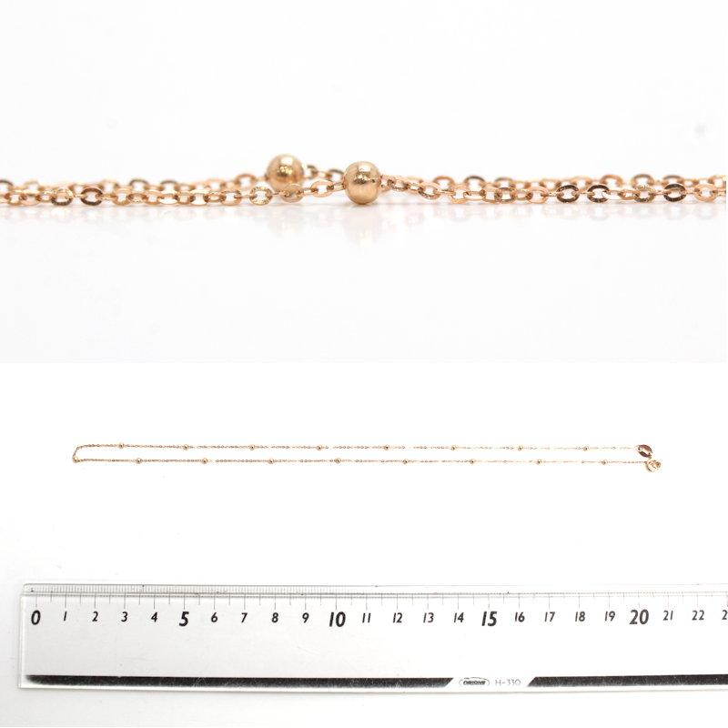 チェーンネックレス 18金 ピンクゴールド K18PG 40cm 0.9g 31816_4