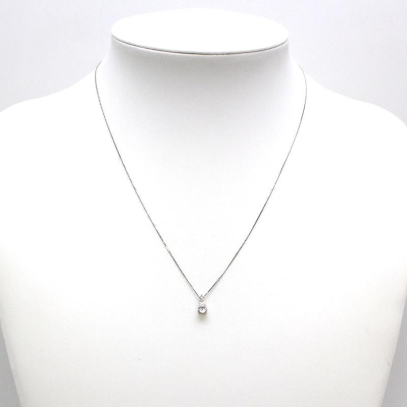 GIA鑑定書付き Pt850/999 ダイヤモンド ネックレス 0.30ct Dカラー 