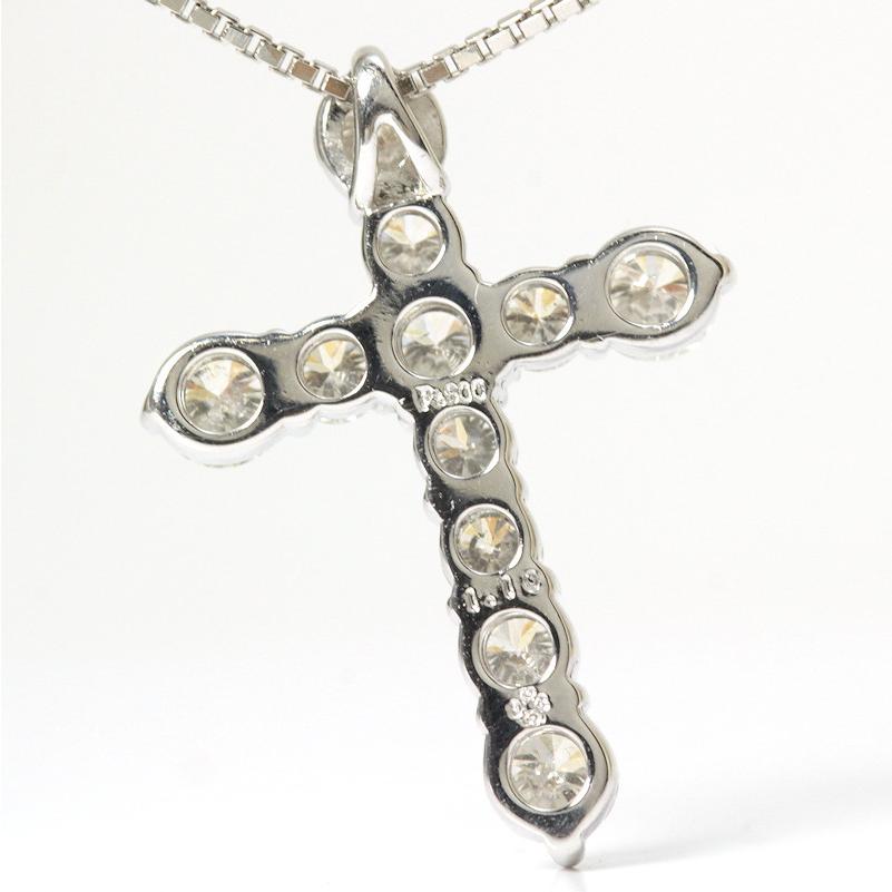 ダイヤモンド クロスモチーフ ネックレス 1.10ct Pt850/900 プラチナ ダイヤモンド クロスモチーフ ネックレス 1.10ct Pt850/900 プラチナ