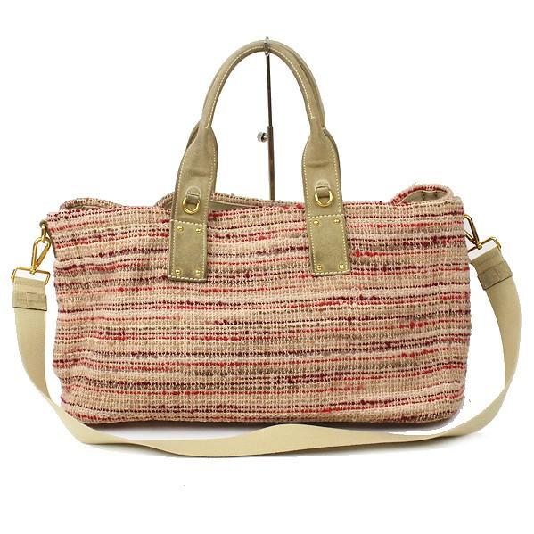 CANAPA PRADA プラダ ツイード カナパトート 2WAYバッグ BN2042 ピンク