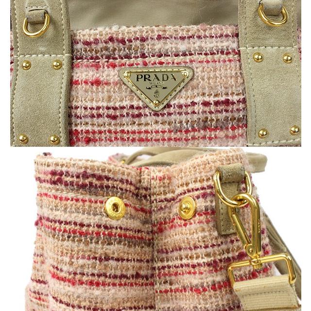 PRADA 限定カナパトート（ツイード） 【公式通販】