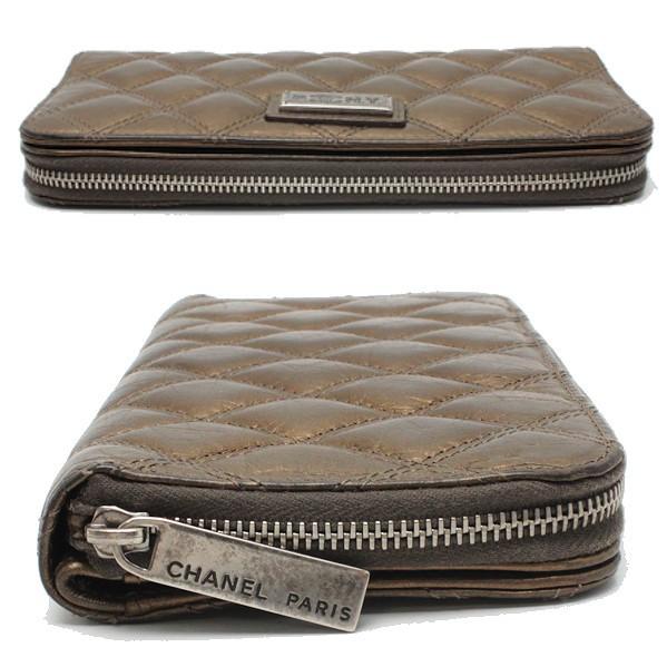 CHANEL シャネル パリニューヨークライン ラウンドジップ長財布 