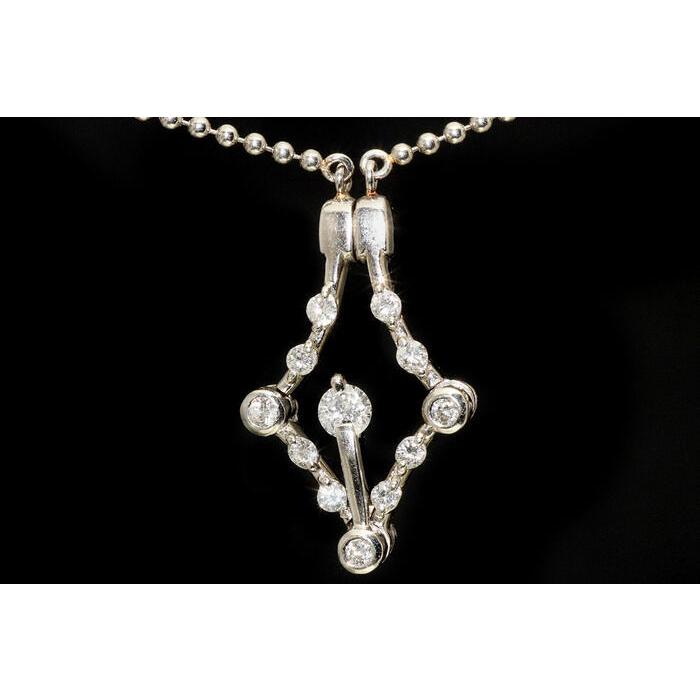 2wayダイヤモンドネックレス 0.50ct Pt900/850 可変式 プラチナ 62650 