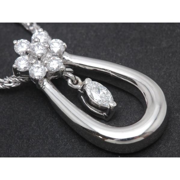 POLA 極上品 ポーラ Pt900 ダイヤモンドネックレス 0.50ct 46cm 64674  