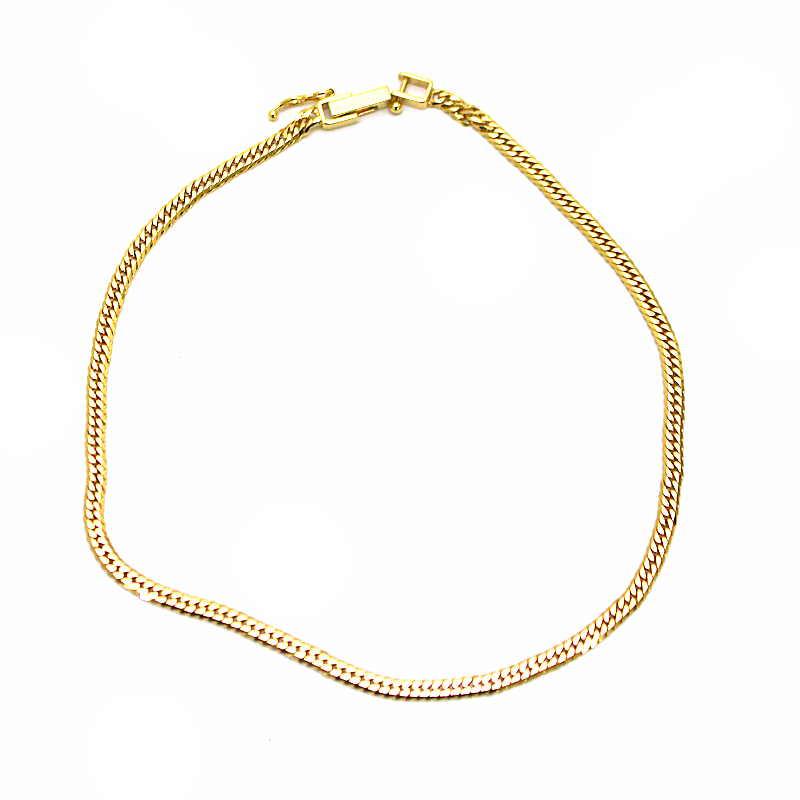 6面ダブル喜平アンクレット ブレスレット 18金イエローゴールド K18YG