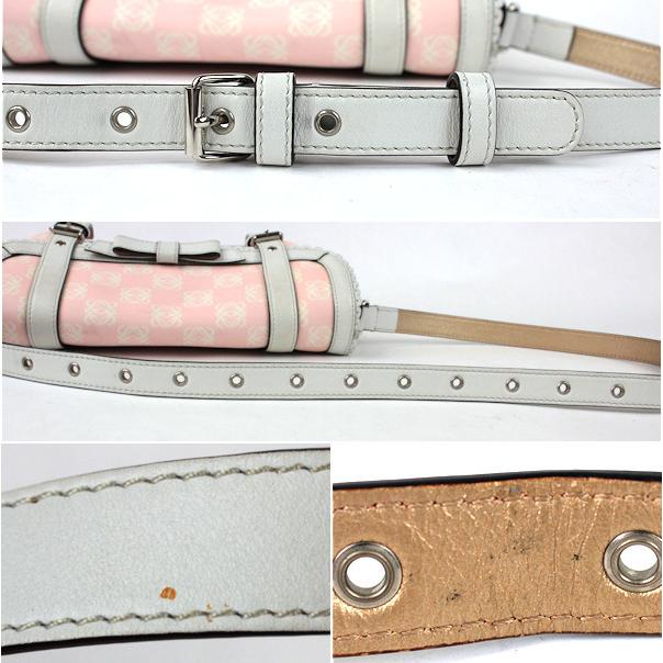 LOEWE（ロエベ） ショルダーバッグ ピンク 白 アナグラム 70200