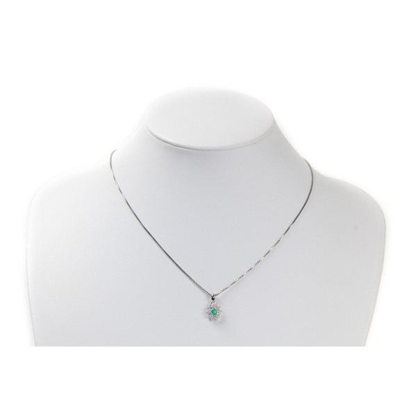 エメラルド ペンダントヘッド 0.22ct ダイヤモンド 0.36ct pt900
