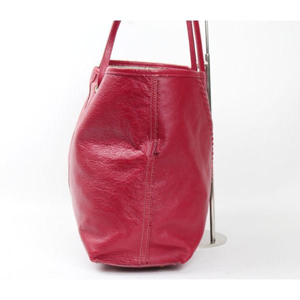 イヴサンローラン リバーシブル トートバッグ 赤×グレージュ 80776