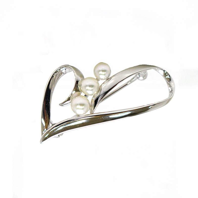 MIKIMOTO ミキモト パール付きシルバーブローチ 真珠 パール シルバー
