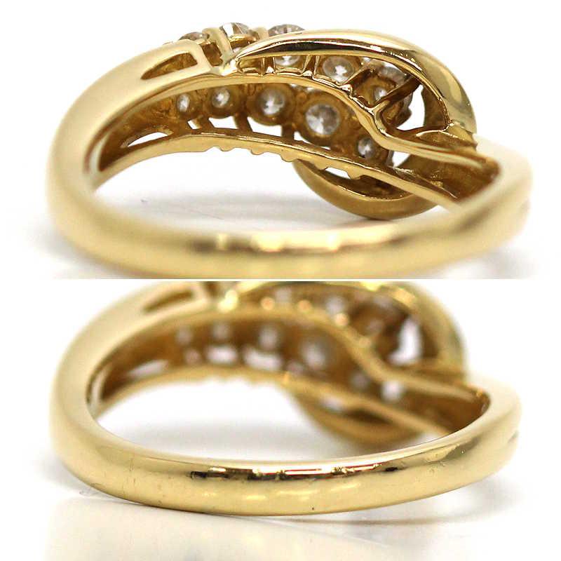 Queen Jewelry 平和堂貿易 デザインリング 16号 ダイヤモンド 約4.7g