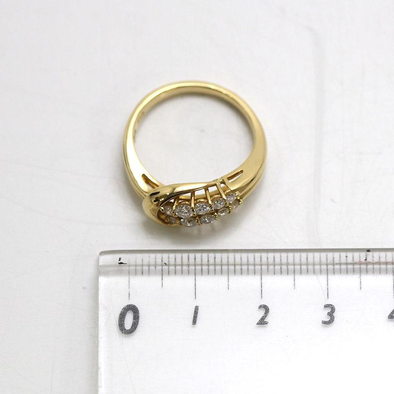 Queen Jewelry 平和堂貿易 デザインリング 16号 ダイヤモンド 約4.7g