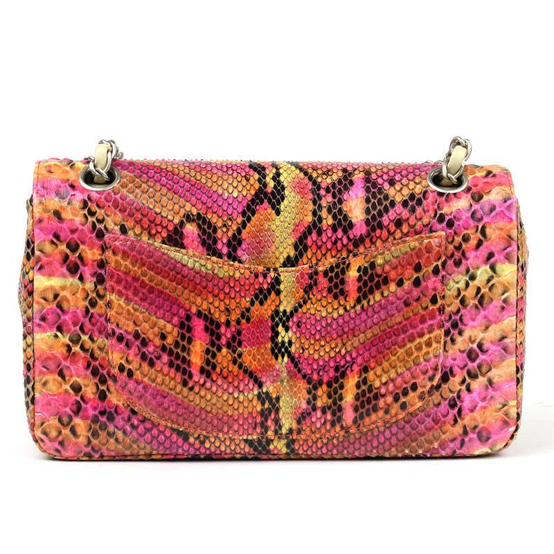 マトラッセ CHANEL シャネル パイソン ダブルフラップ チェーン