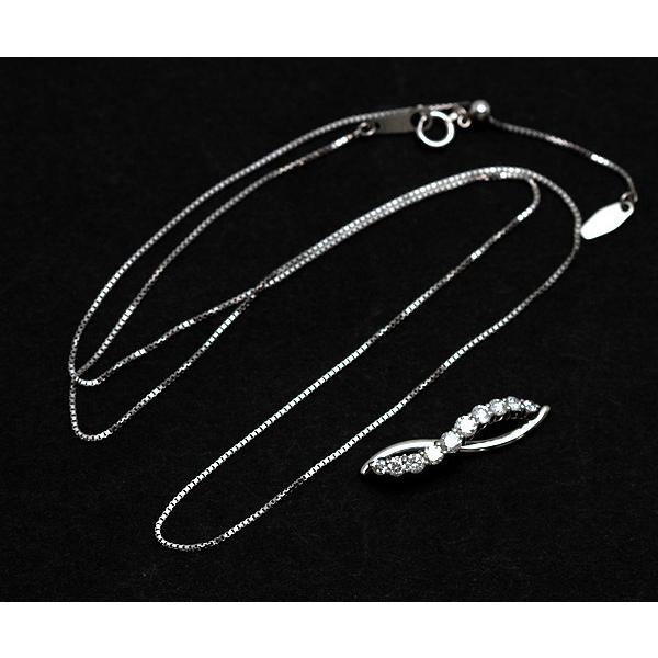 Pt850 Pt900 ダイヤモンドネックレス 45cm 0.50ct プラチナ ベネチアン 
