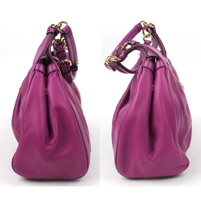 FERRAGAMO（フェラガモ） ハンドバッグ レザー イタリア製 パープル 紫