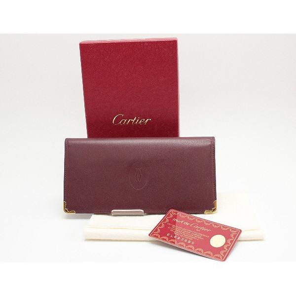 Cartier★カルティエ★マストライン 二つ折り長財布 ボルドー系★92276 :92276:たまや質店 - 通販 - Yahoo!ショッピング