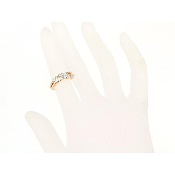 0.50ct ダイヤモンドリング K18PG 9.5号 約3.4g 指輪 18金 ピンク