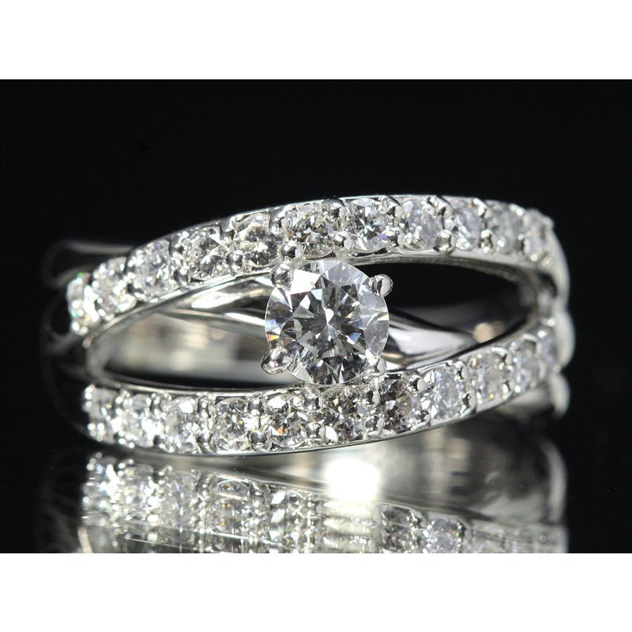 ダイヤモンドリング 0.390ct Hカラー/SI-2/GOOD 0.70ct Pt900 11.5号 