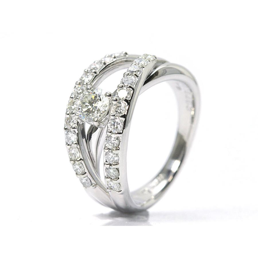ダイヤモンドリング 0.390ct Hカラー/SI-2/GOOD 0.70ct Pt900 11.5号 