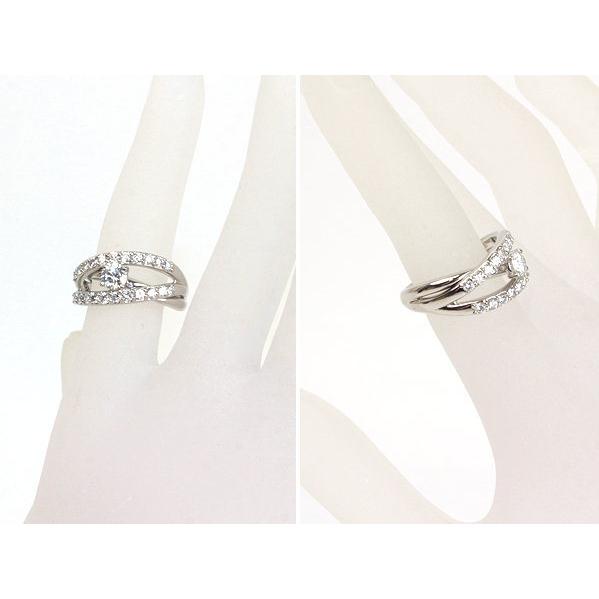 ダイヤモンドリング 0.390ct Hカラー/SI-2/GOOD 0.70ct Pt900 11.5号 