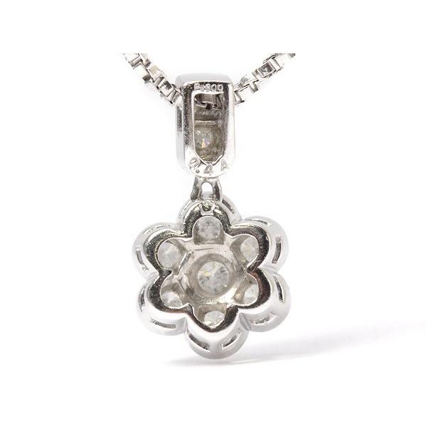 星の砂 ダイヤモンド ネックレス 0.44ct Pt850/900 花 プラチナ 約8.3g