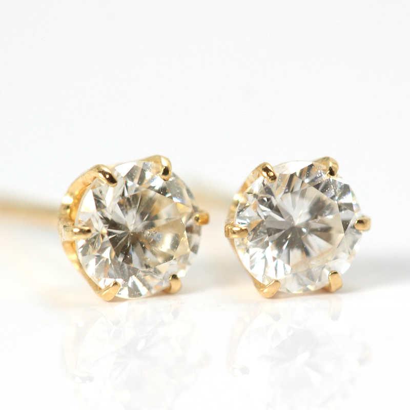 ダイヤモンドピアス 0.21ct 両耳用 18金 イエローゴールド K18 一粒 