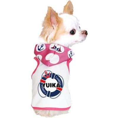 犬 服 名入れ 春夏用 暑さ対策 チワワ ダックス トイプードル 服 かわいい 名前入り 冷感クール マリンチューブ パーカーbw 1905 Onamae Marinetube タムベディ 通販 Yahoo ショッピング