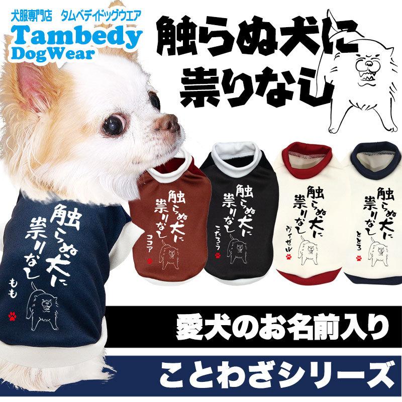 ＼最大11％オフ★22日23：59まで／犬 服 犬の服 名入れ 秋 冬 名前入り 触らぬ犬に祟りなし ことわざ 文字 触らぬ神に祟りなし 3D｜tambedy｜02