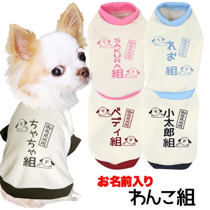 全品P10倍7日23:59まで／犬 服 犬の服 春秋服 冬服用 名前入り わんこ