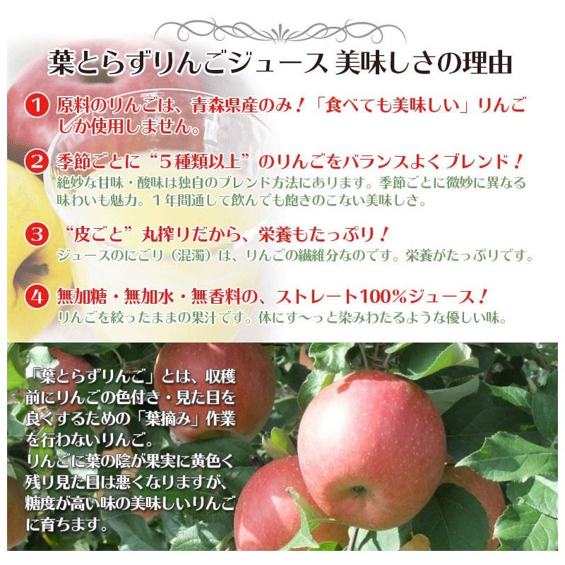 ジュース 葉とらずりんごジュース 青森県産 125ml×30本 母の日 父の日｜tamenobu-store｜08