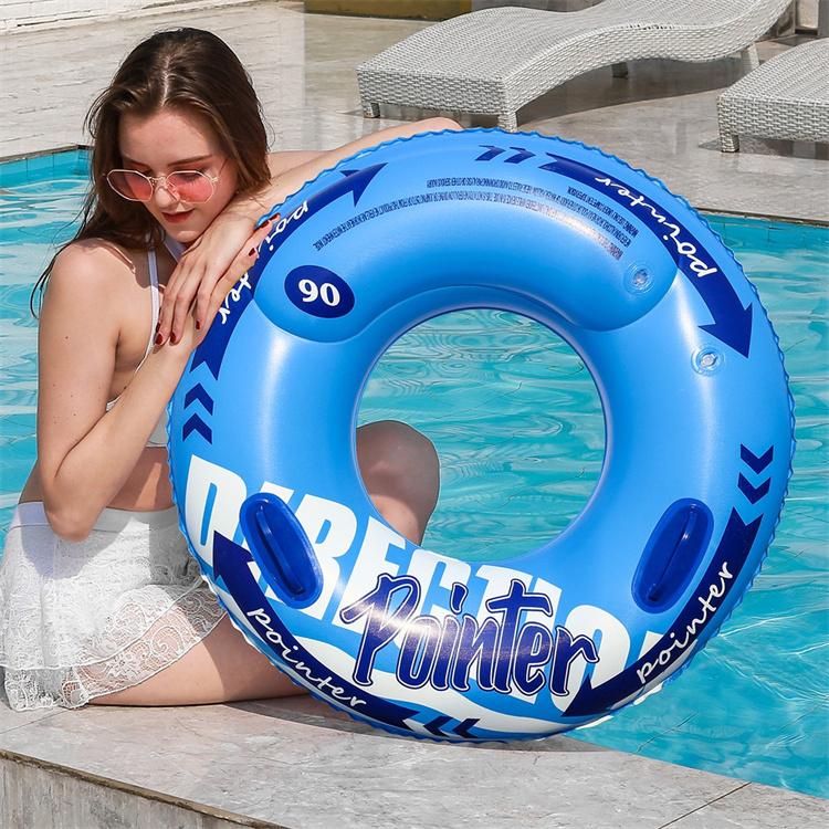 浮き輪 大人用 うきわ 持ち手付き フロート 水遊び 浮き具 ダブルエア