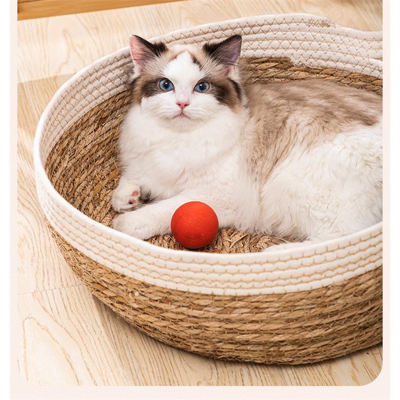 クーポンあり ペットベッド 涼しい 犬 猫 ベッド ペット 夏用 手編み