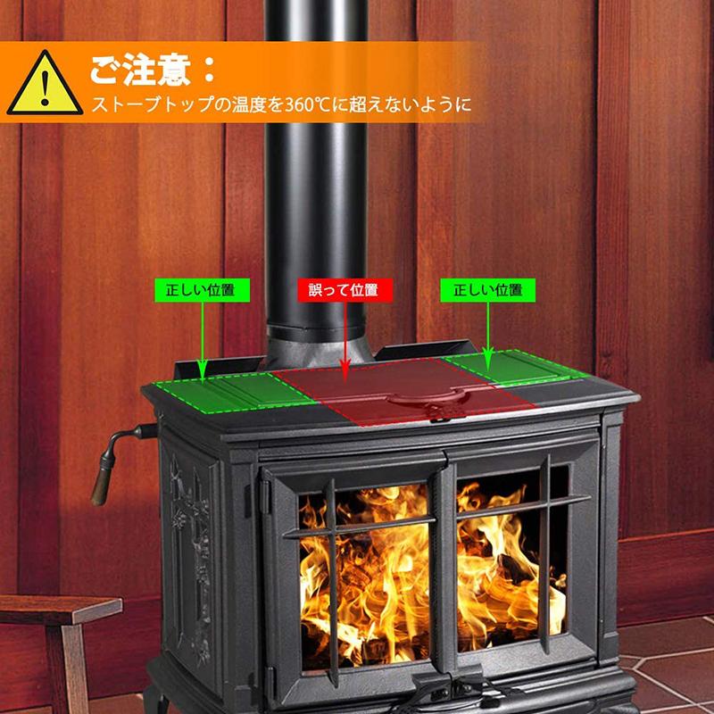 クーポンあり ストーブファン 保護カバー 火力熱炉ファン 温度計付き 5つブレードエコストーブファン 石油ストーブファン 火力熱炉ファン