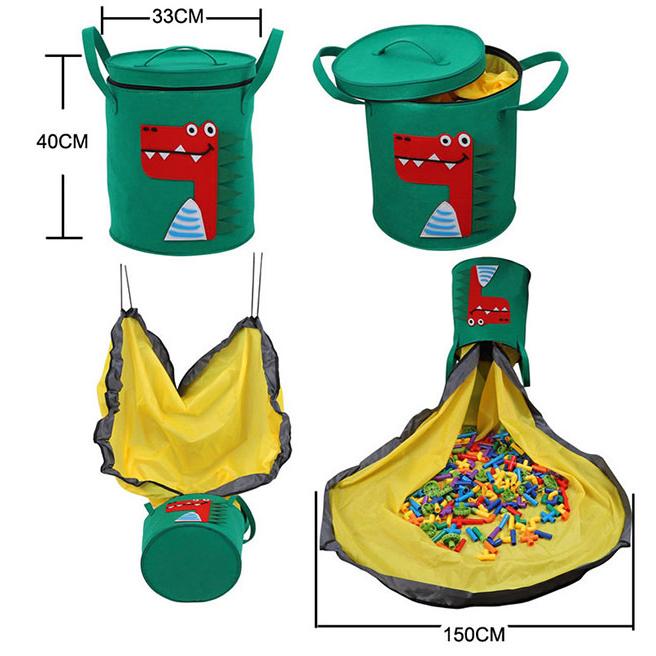 クーポンあり おもちゃ収納バッグ 子ども プレイマット 大容量 直径1.5m お片付け簡単 収納用品 ふた付き 収納マット おもちゃ箱 収納袋 ブロッ｜tamiapro｜13