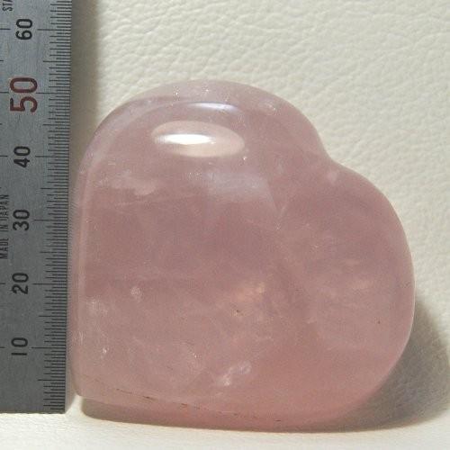 ローズクォーツ ハート マダガスカル産 約55×60×31mm , 約131g n1028