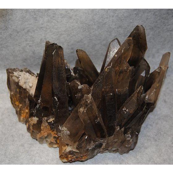 スモーキークォーツ ブラジル産 煙水晶 クラスター 約2，150g n1113