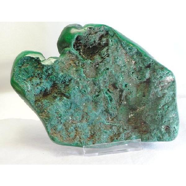 貴重大サイズ　孔雀石　マラカイト マラカイト（孔雀石）原石磨き 113g 天然石販売 名取貴石 天然石