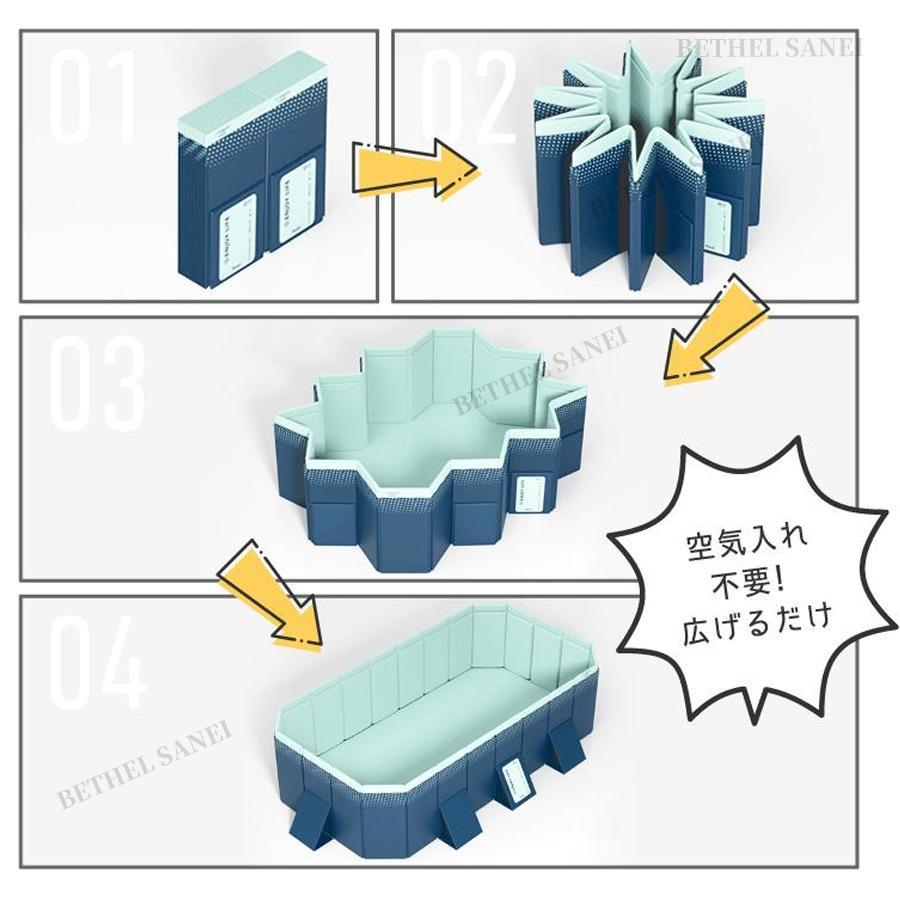 プール 家庭用 中大型 折り畳み 支え板付き ビニールプール 空気入れ不要 プール 3m 2m 水遊び 大型 室外プール キッズ プール 組み立て プール｜tamitakastore｜15