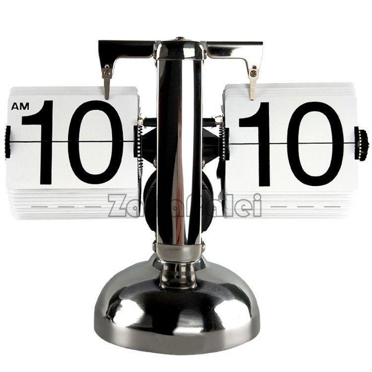 フリップスタンドクロック フリップ回転式時計 時計 大型 フリップ 置き掛け兼用 置き時計 掛け時計 レトロ パタパタ時計 おしゃれ 入学 新築祝い｜tamiyashop｜02