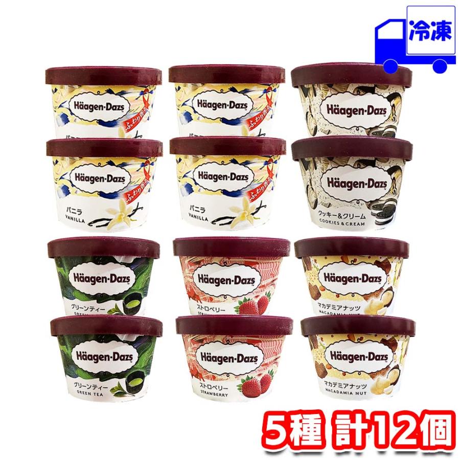 ハーゲンダッツ デザートカップ 5個セット ハーゲンダッツ ミニカップ 5種アソート 計12個 冷凍 : Tamon